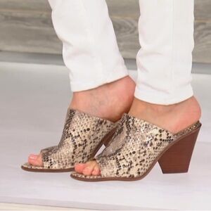 Vince Camuto "Dormina" Sculpted Heel Open-Toe Clog